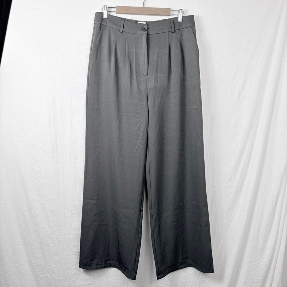 NEW Princess Polly Archer Pants Wide Leg Trouser Sz 12 34x31 Pleated‎ High Waist